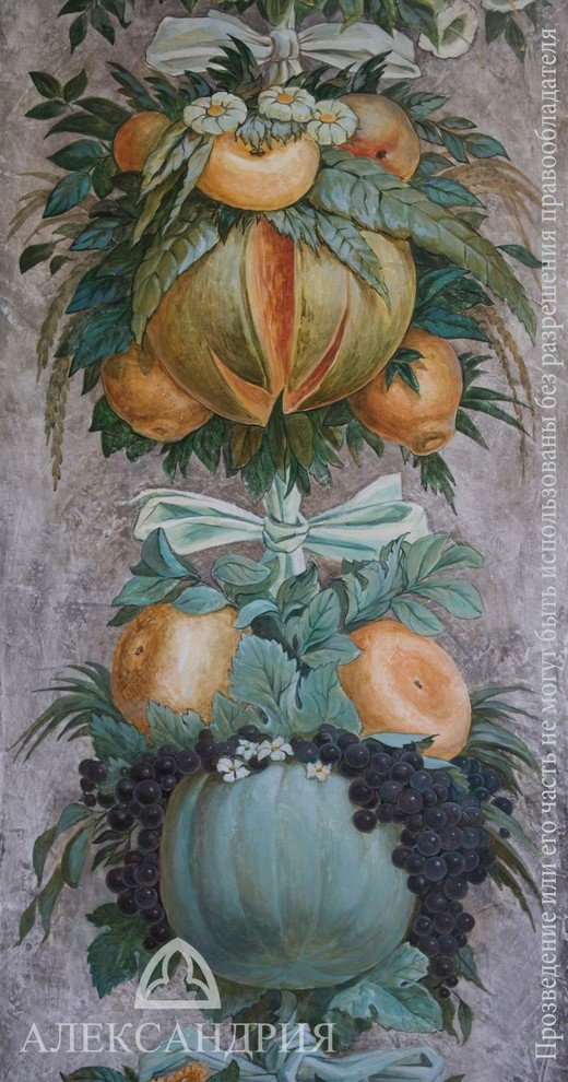 Роспись в стиле "Ренессанс". Гирлянда.