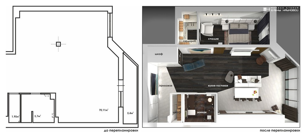 Обложка проекта: Проект 01| Квартира для молодого человека | общая площадь 80 кв.м.
