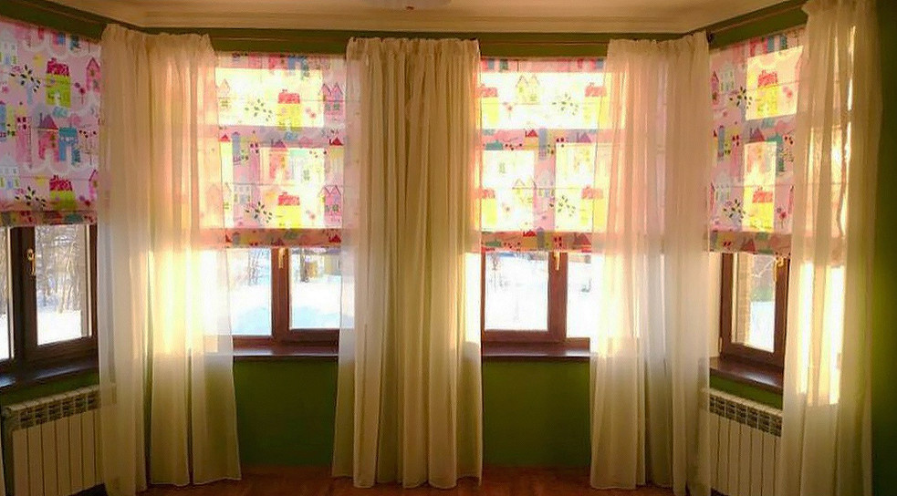 Портфолио: римские шторы