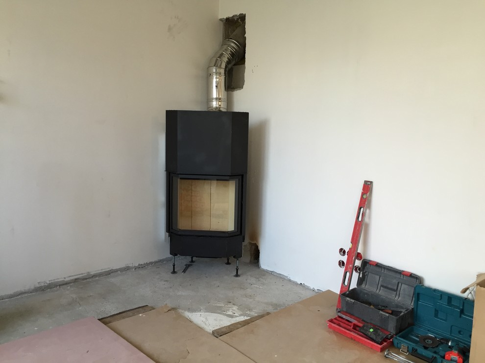 Монтаж каминной топки.