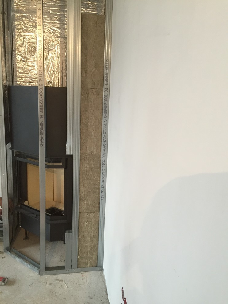 Монтаж каминной топки.