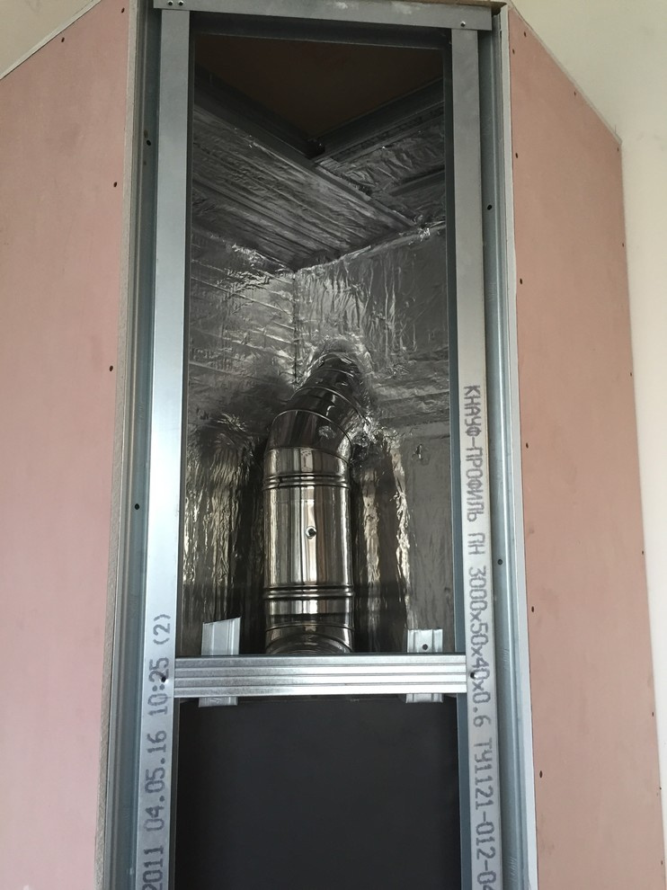 Монтаж каминной топки.