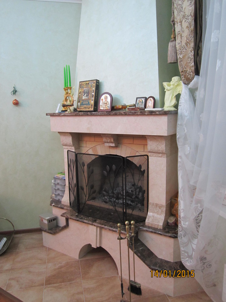 Камин угловой