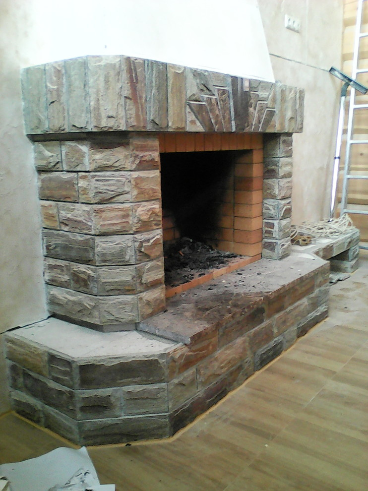 Камин каменный