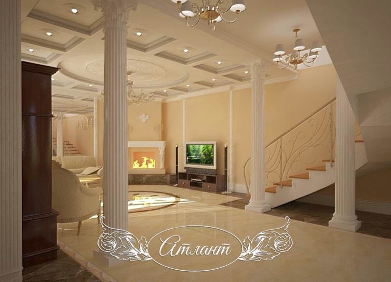 Дизайн проект коотеджа в классическом стиле