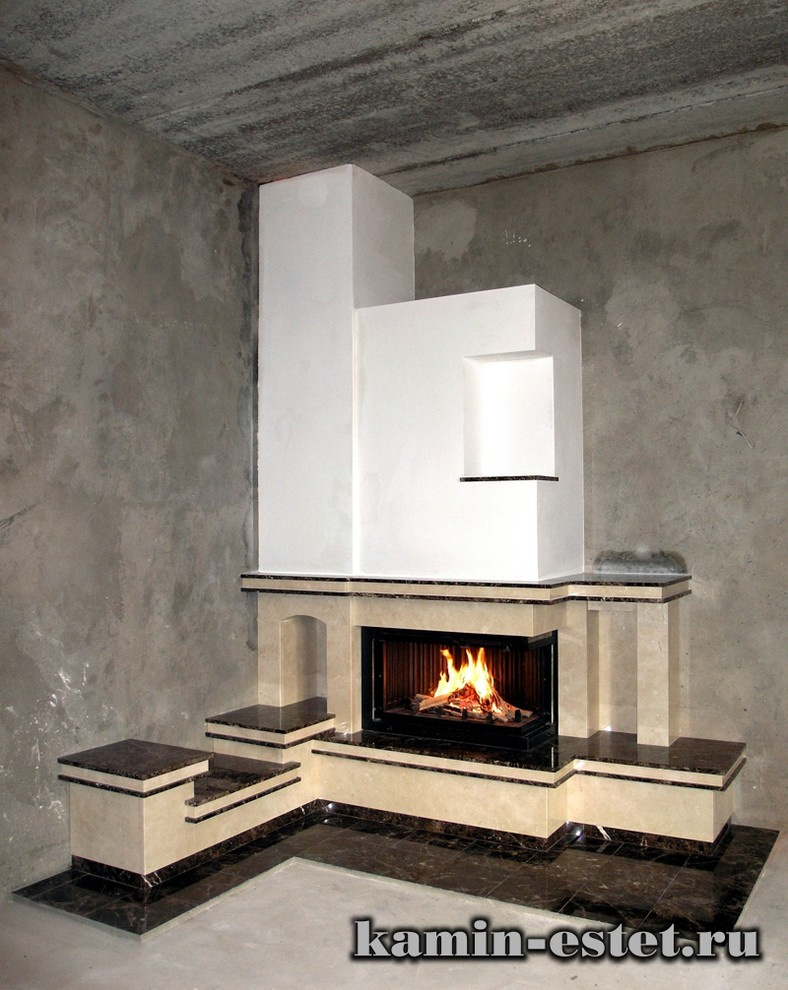 Камины из мрамора