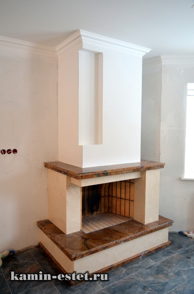 Камины из мрамора