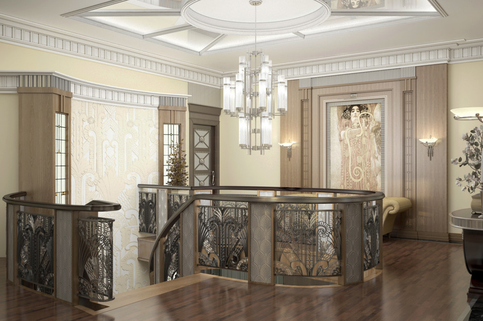 Интерьер холла загородного коттеджа