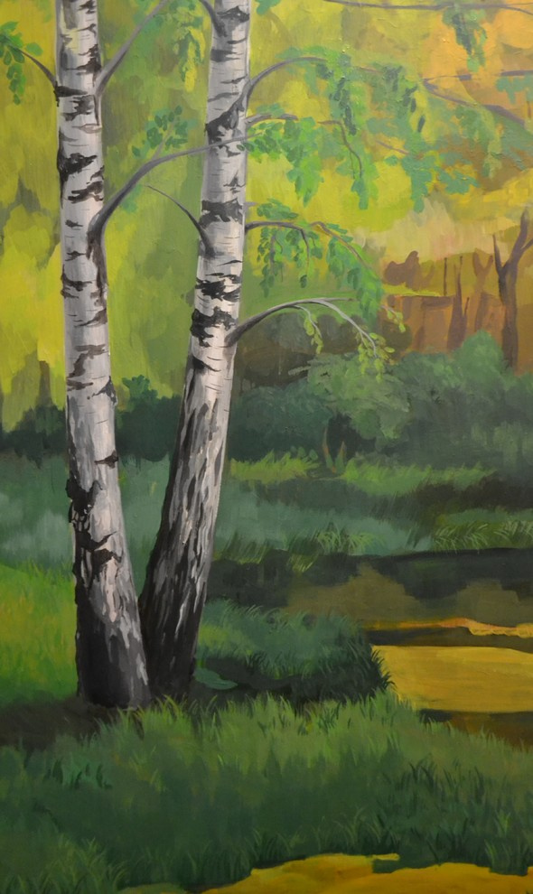 Роспись шкафов. Фрагмент.