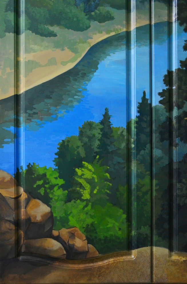 Роспись шкафа. Фрагмент.