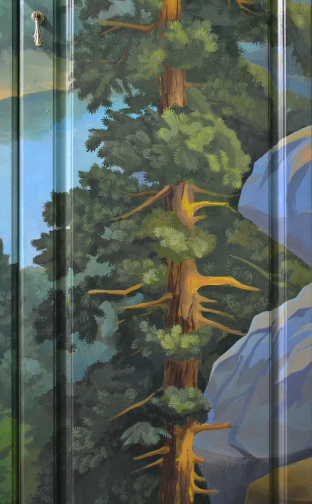 Роспись шкафа. Фрагмент.