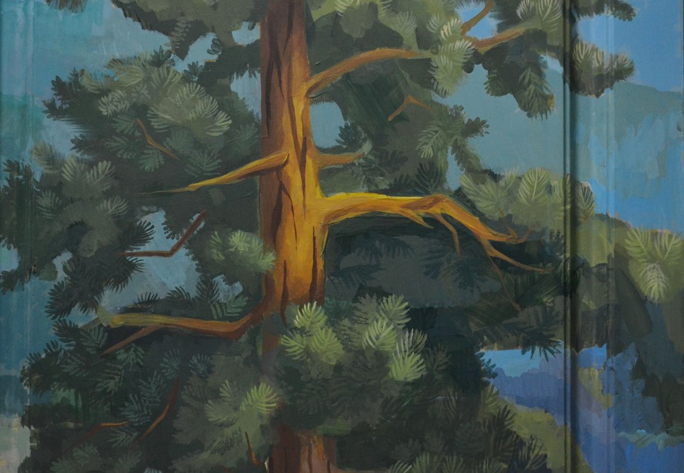 Роспись шкафа. Фрагмент.