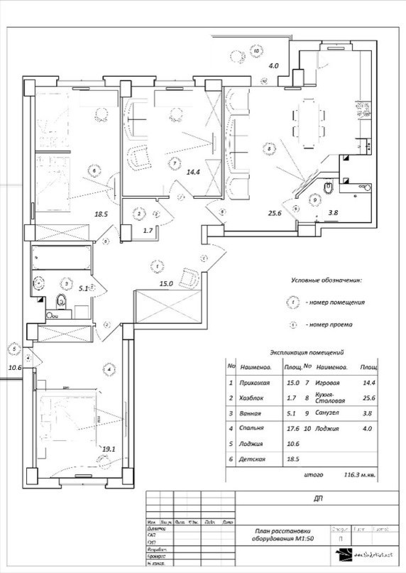 Юбилейный квартал. Квартира 116м²