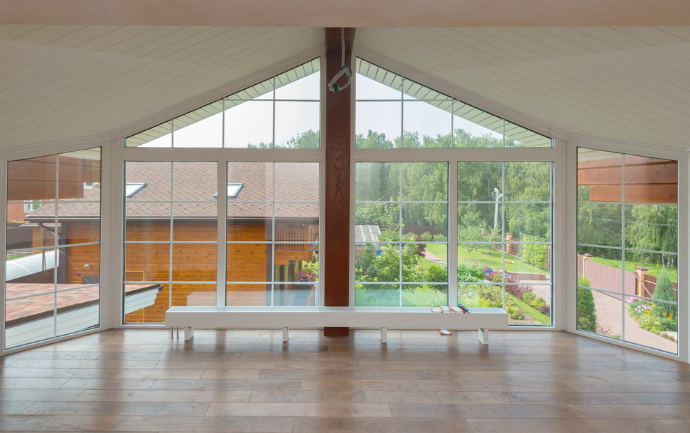 Дом из клееного бруса по индивидуальному проекту в д.Жабкино