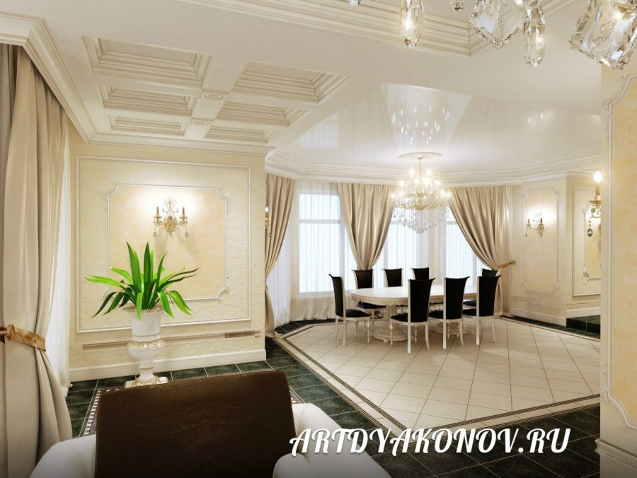 Коттедж .Первый этаж 140 метров Versace