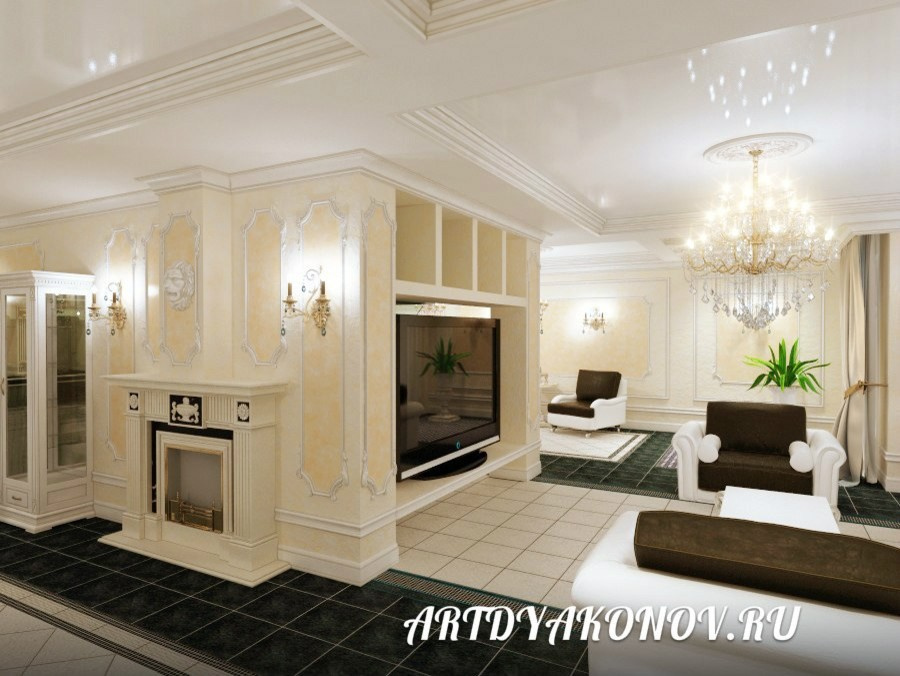 Коттедж .Первый этаж 140 метров Versace