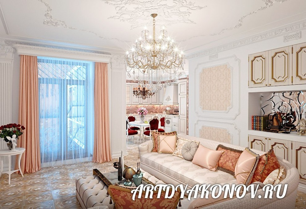 Интерьер квартиры Большая Зеленина 160 кв. метров