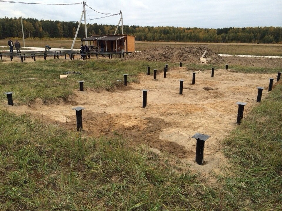 Фундамент на винтовых сваях