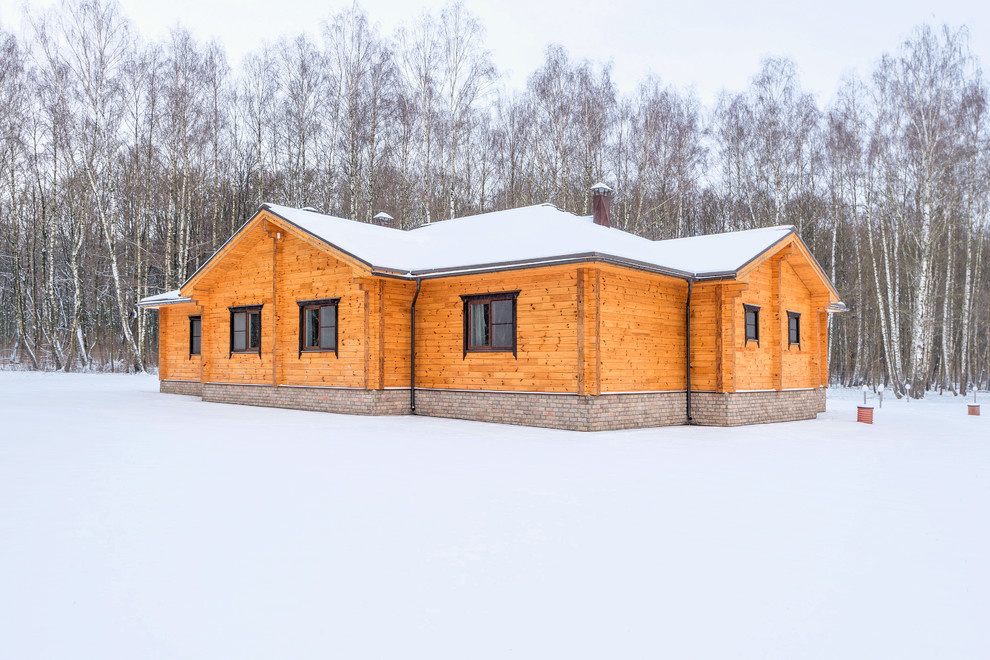 Дом из клееного бруса по проекту "Занино"