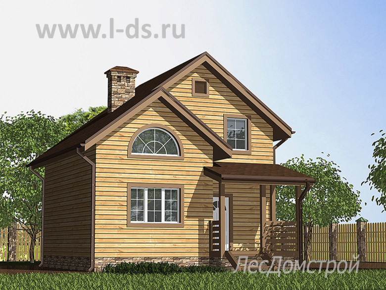 Дом из бруса / каркаса по проекту Кубинка-2 7 на 8 м