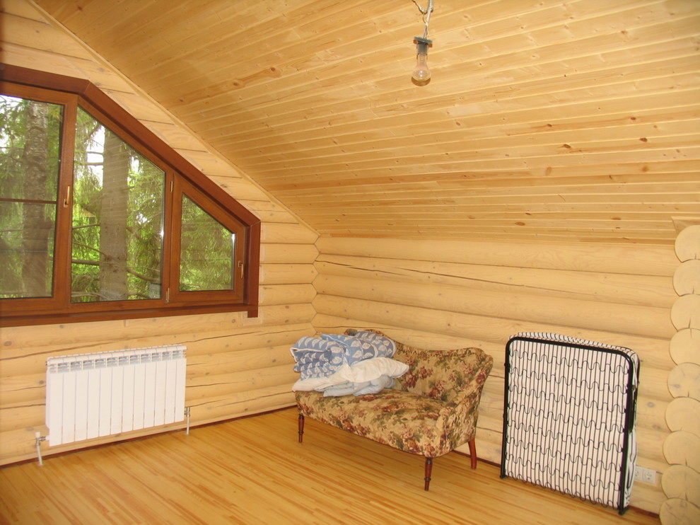 Луговая, дом из оцилиндорванного бревна