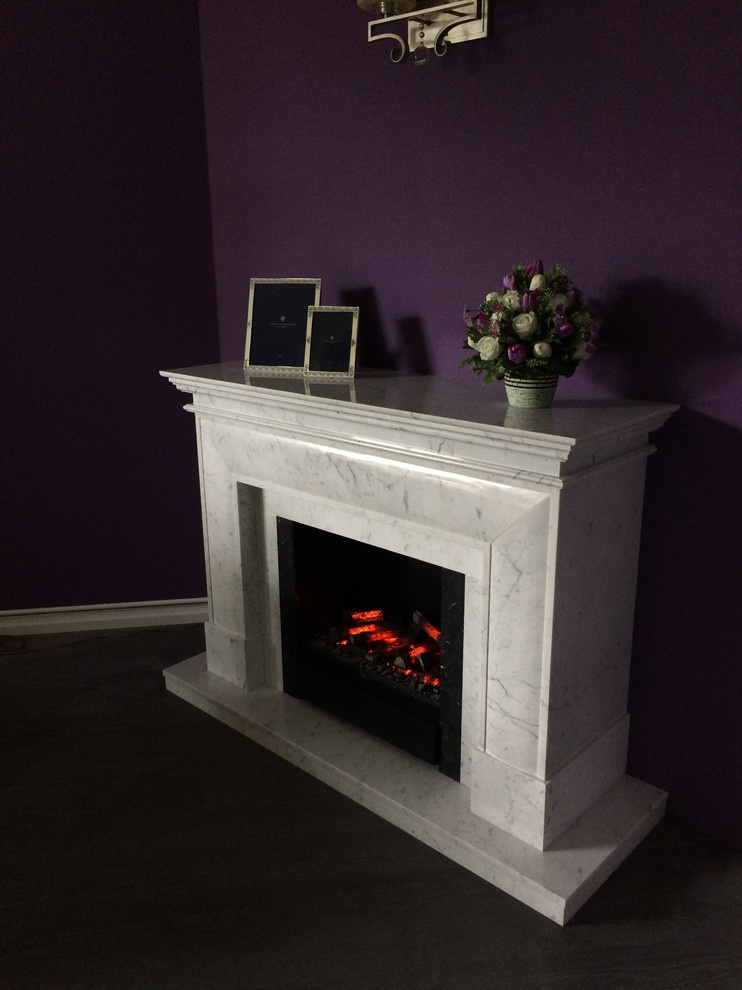 Камин мрамор Bianco Cararra