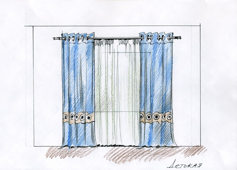 Эскизы и готовые проекты- Шторы, покрывала, подушки
