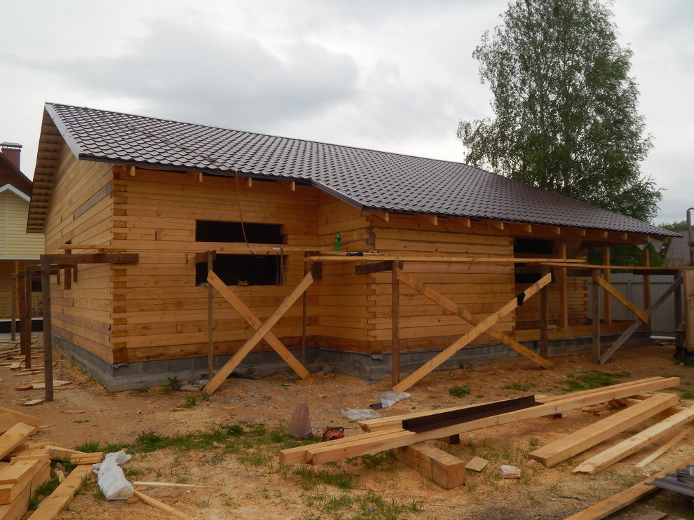 Строительство загородного дома в п.Томилино под усадку
