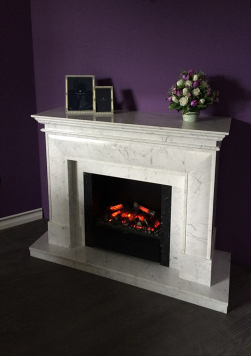 Обложка проекта: Камин мрамор Bianco Cararra