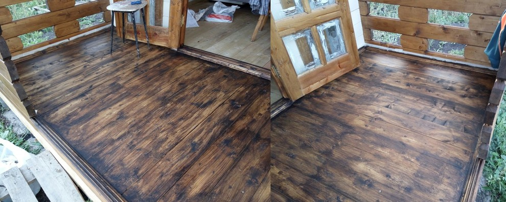 Защита и оформление летнего домика из дерева