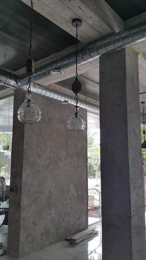 Стиль лофт , ресторан морепродуктов