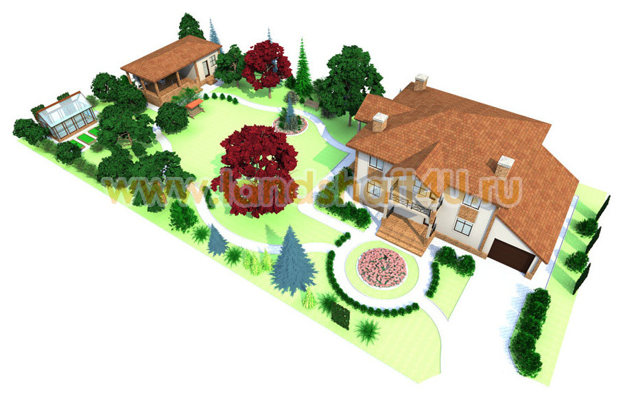 Обложка проекта: Ландшафтный проект загородного участка в поселке Шелестово