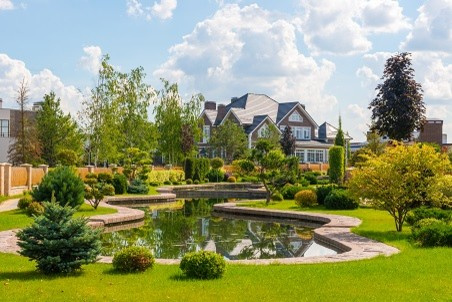 Озеленение поселка на Новой Риге