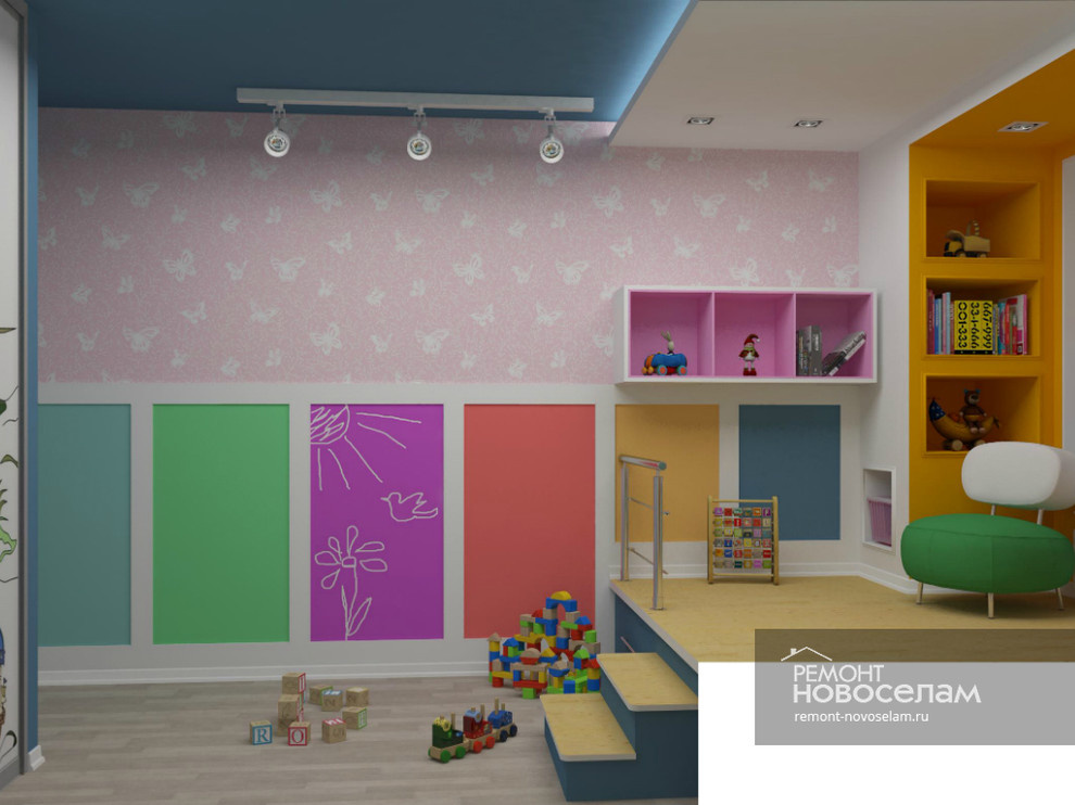 Обложка проекта: Дизайн проект детской комнаты / Вариант 2