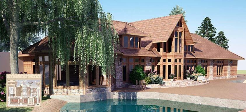 Частный  спа-комлекс из клееного бруса