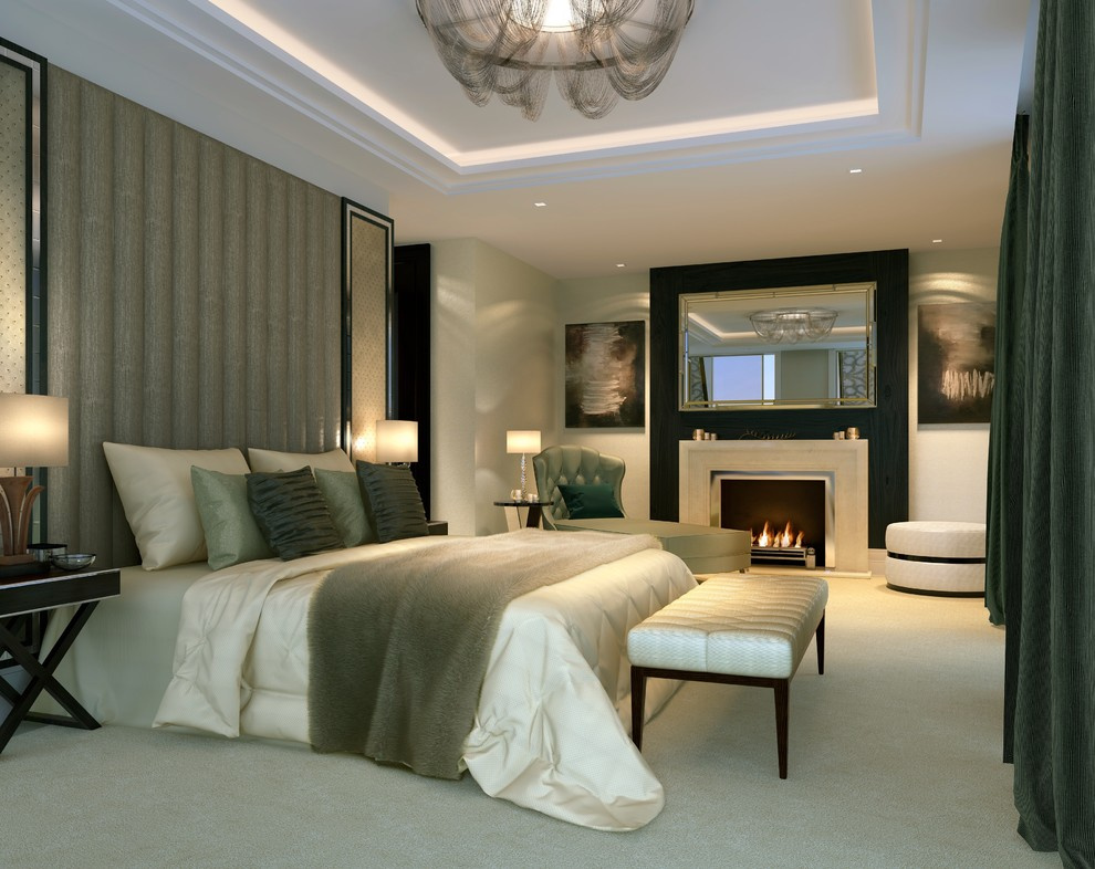 Спальня с биокамином Decoflame Westminster Basic