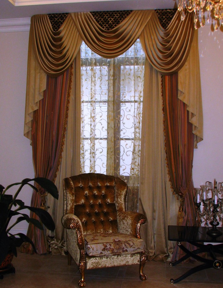 Оформление текстилем нестандартных окон