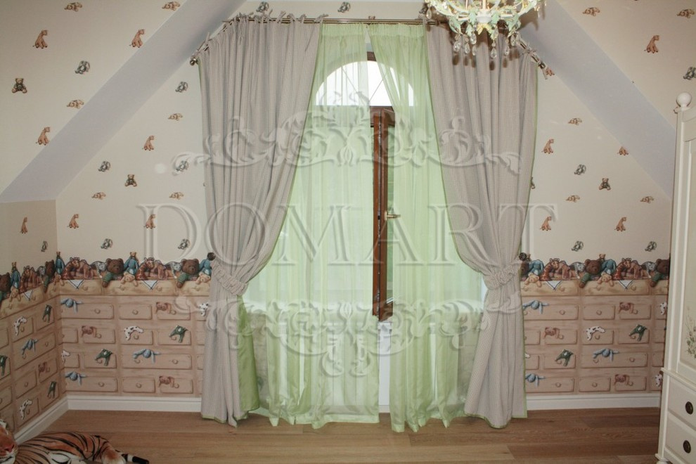 Шторы в детскую с эркерным окном -  Михнево