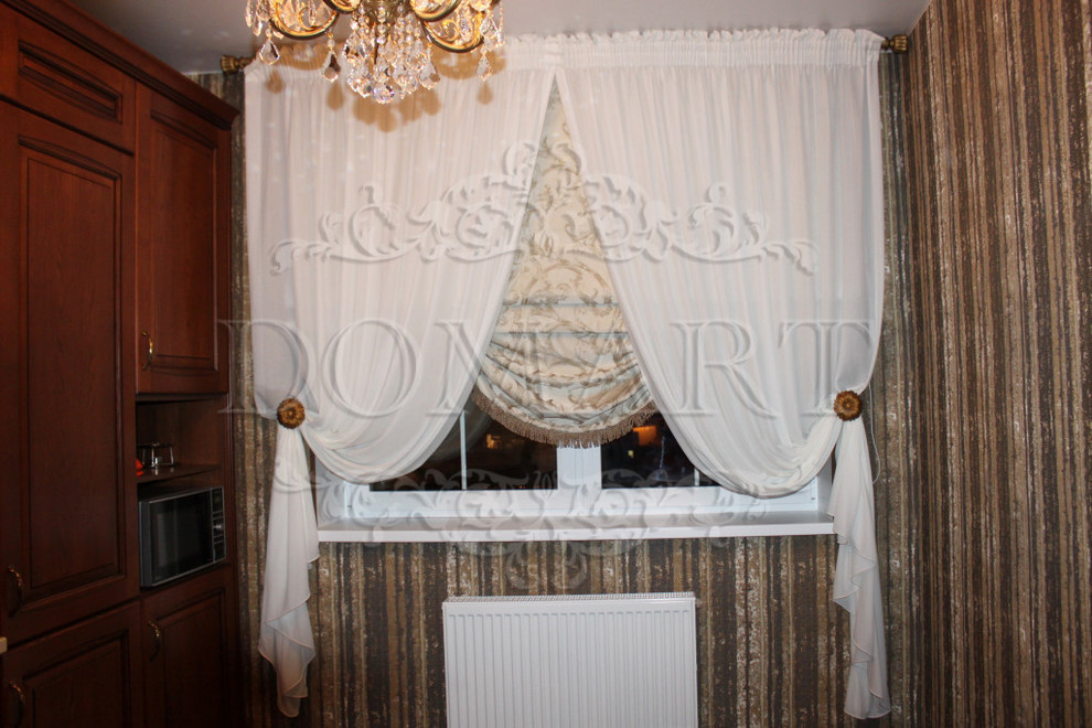 Римская штора с декоративным низом в виде свага - Суханово