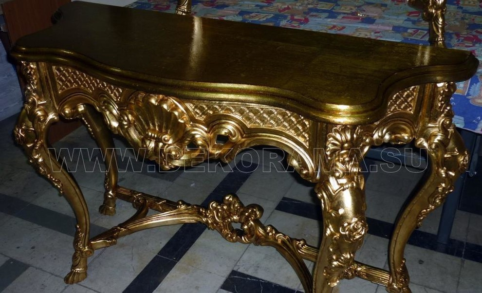 Обложка проекта: Золочение / Консоль с зеркальной рамой