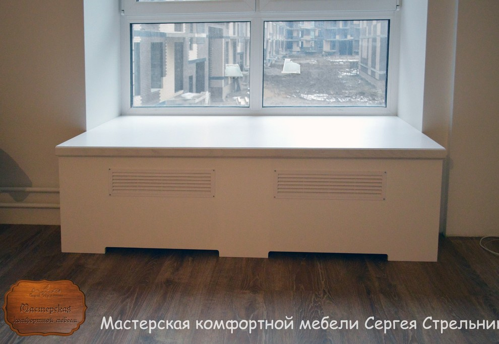 Реализация проекта в ЖК Весна (дизайнер Анна Янова). Подоконники и мебель.