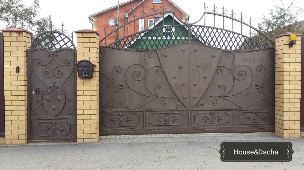 Установка заборов, стротельство домов, художественная ковка