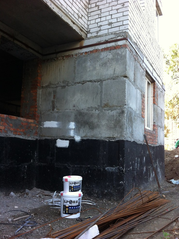 теплоизоляция цоколя жилого дома (новостройка)