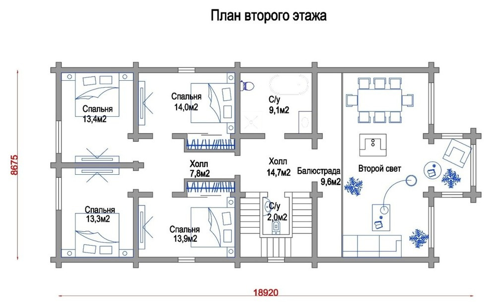 Обложка проекта: Дом из клееного бруса Кино
