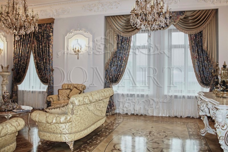 Текстильное оформление интерьера ЖК Монолит