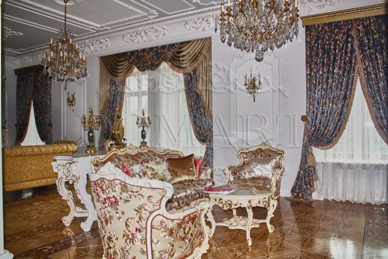 Текстильное оформление интерьера ЖК Монолит