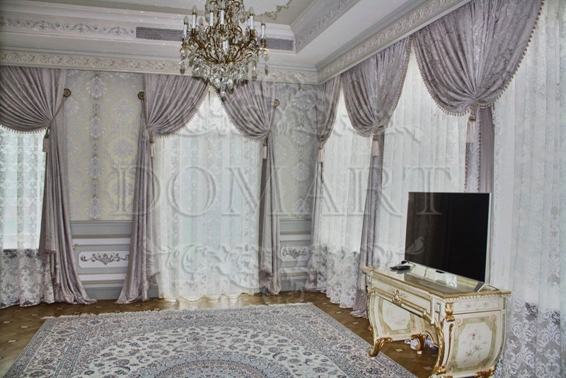 Текстильное оформление интерьера ЖК Монолит