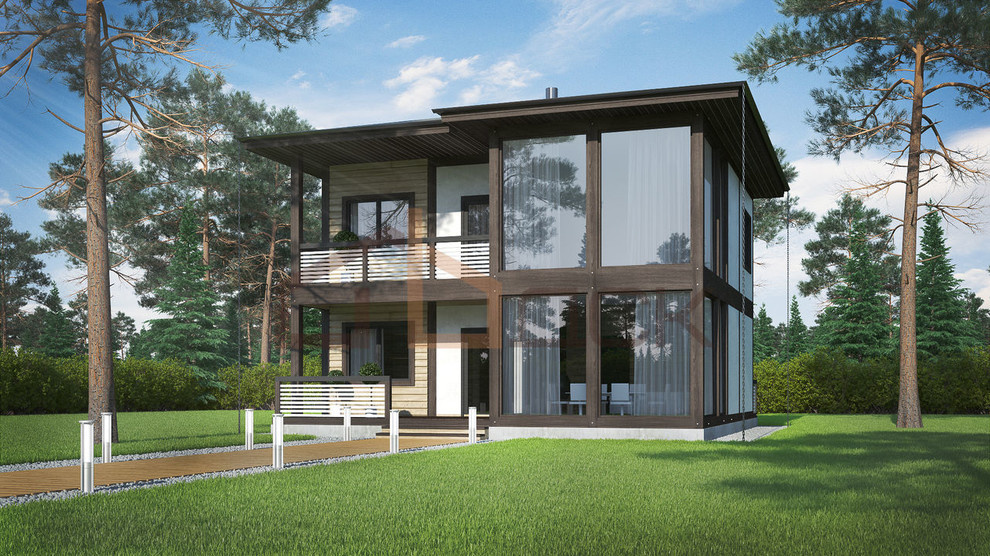 Двухэтажный дом из бруса