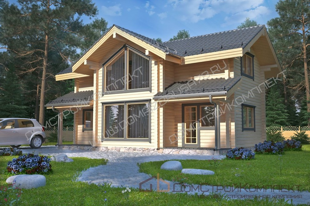 Красивый дом из бруса
