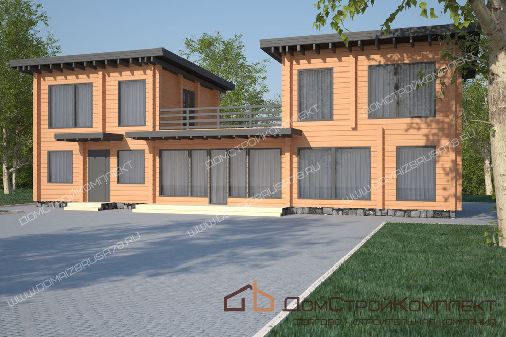 Большой дом из бруса